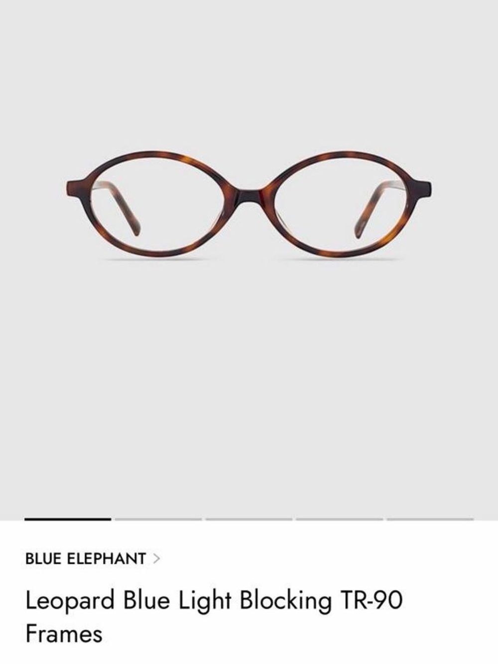 Blue Elephant Leopard Print Hump Glasses - Tortoiseshell